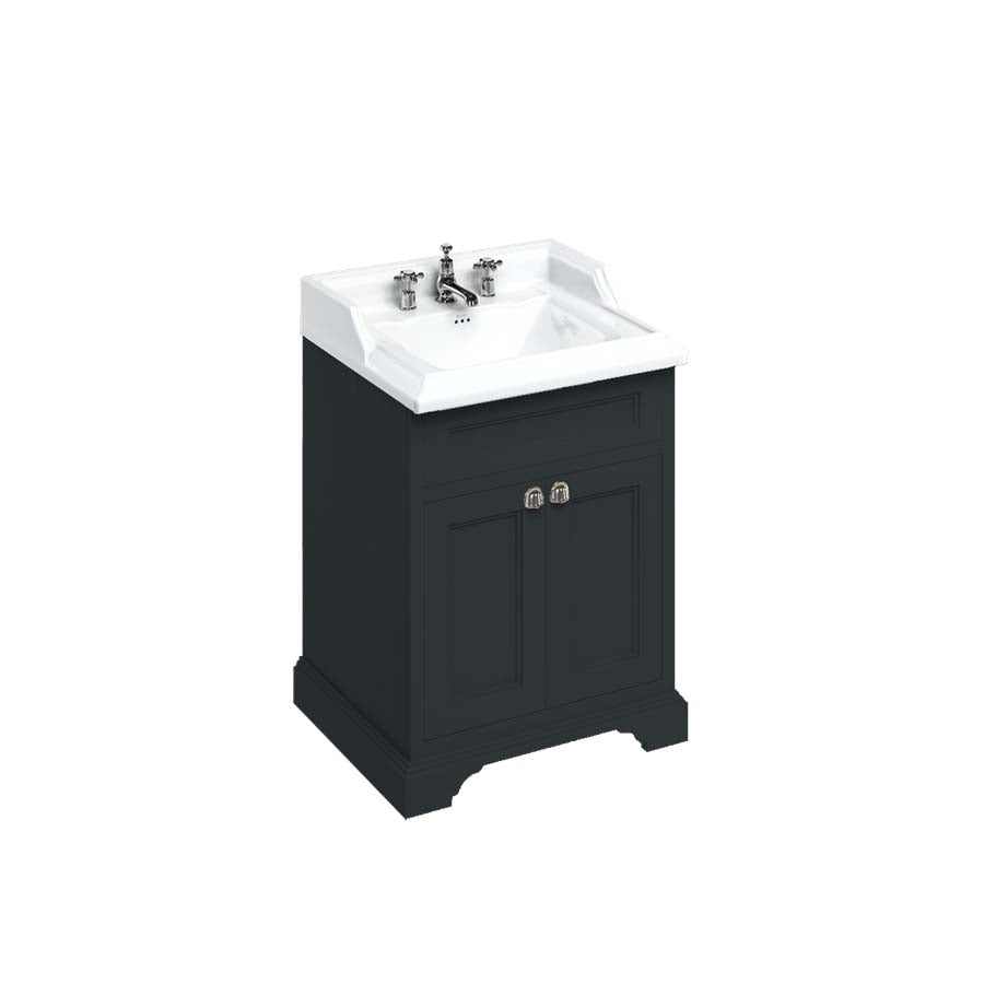 Burlington Bathrooms Freestanding 65 Unit with Doors and Classic Basin