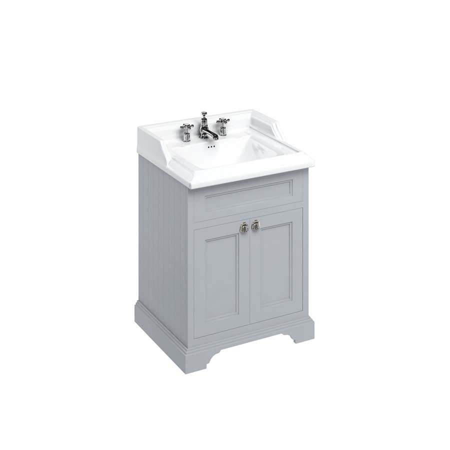 Burlington Bathrooms Freestanding 65 Unit with Doors and Classic Basin