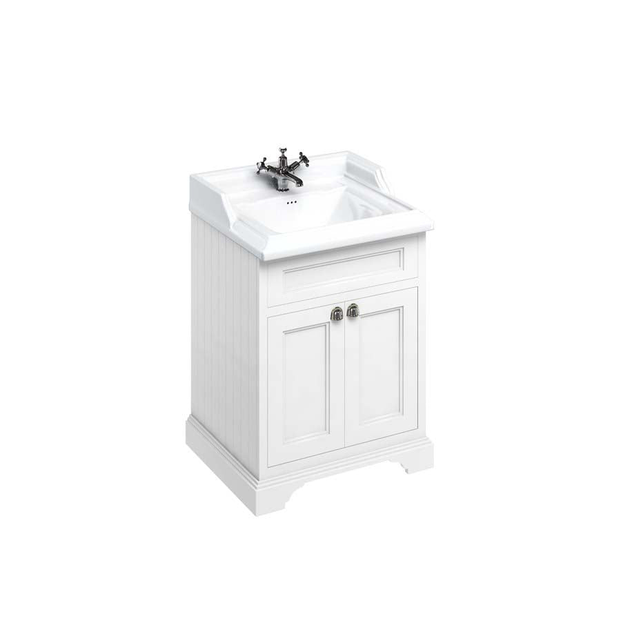 Burlington Bathrooms Freestanding 65 Unit with Doors and Classic Basin