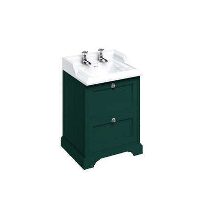 Burlington Bathrooms Freestanding 65 Unit with 2 drawers and Classic Basin
