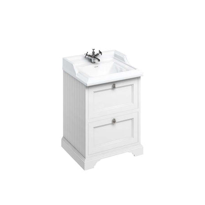 Burlington Bathrooms Freestanding 65 Unit with 2 drawers and Classic Basin