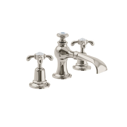 Lefroy Brooks La Chapelle flared spout basin mixer with pop-up waste