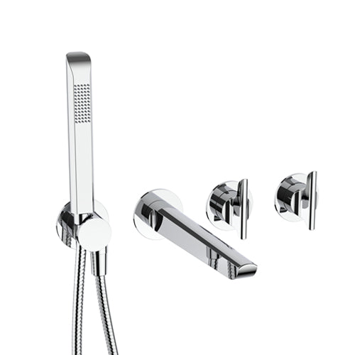 Crosswater Foile Module 2 Outlet 2 Handle Shower Valve, Bath Spout & Handset