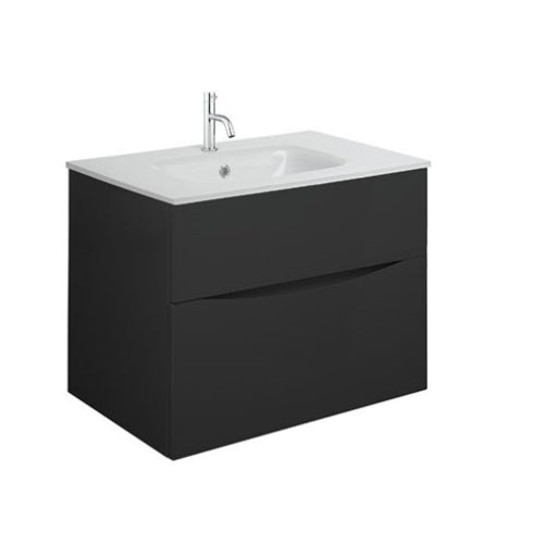 Crosswater Glide II 700 Unit & Ice White Glass Basin