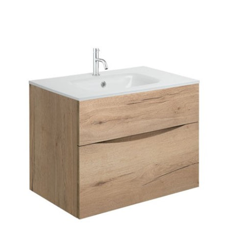 Crosswater Glide II 700 Unit & Ice White Glass Basin