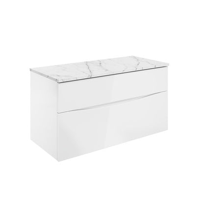 Crosswater Glide II 1000 Unit & Marble Effect Worktop