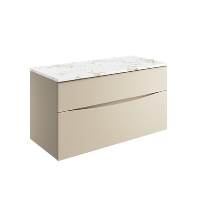 Crosswater Glide II 1000 Unit with Gold Vein Estatuario Worktop