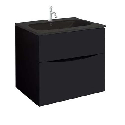 Crosswater Glide II 600 Unit with Midnight Black Glass Basin