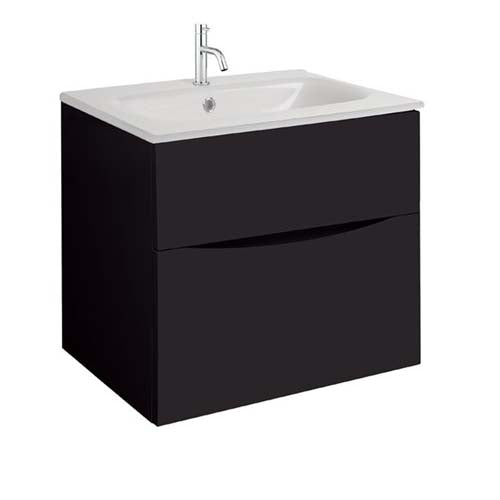 Crosswater Glide II 600 Unit with Ice White Glass Basin