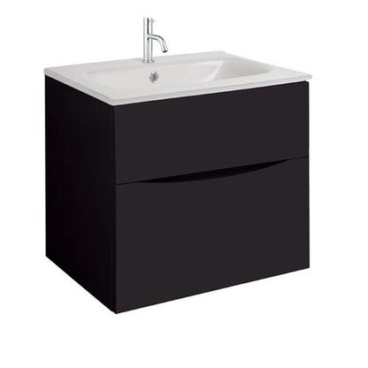 Crosswater Glide II 600 Unit with Ice White Glass Basin