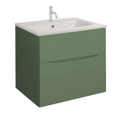 Crosswater Glide II 600 Unit with Ice White Glass Basin