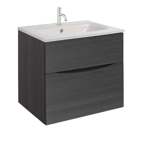 Crosswater Glide II 600 Unit with Ice White Glass Basin