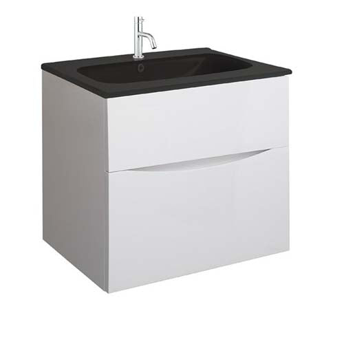 Crosswater Glide II 600 Unit with Midnight Black Glass Basin