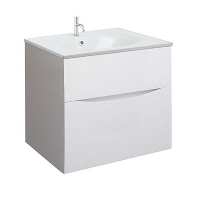 Crosswater Glide II 600 Unit with White Gloss Cast Mineral Marble Basin