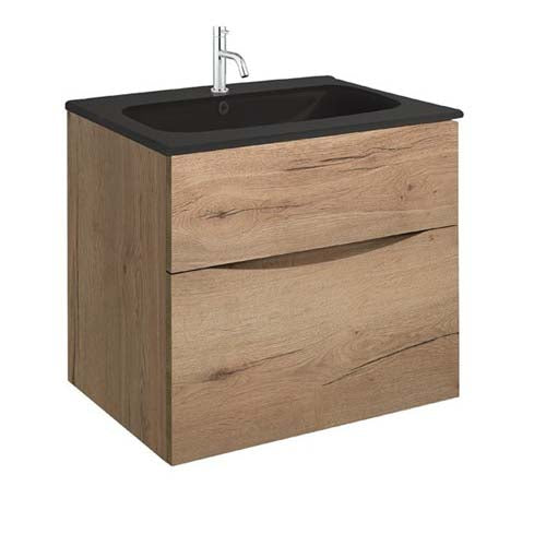 Crosswater Glide II 600 Unit with Midnight Black Glass Basin
