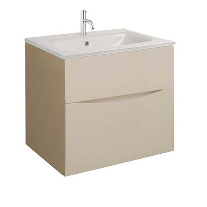 Crosswater Glide II 600 Unit with Ice White Glass Basin