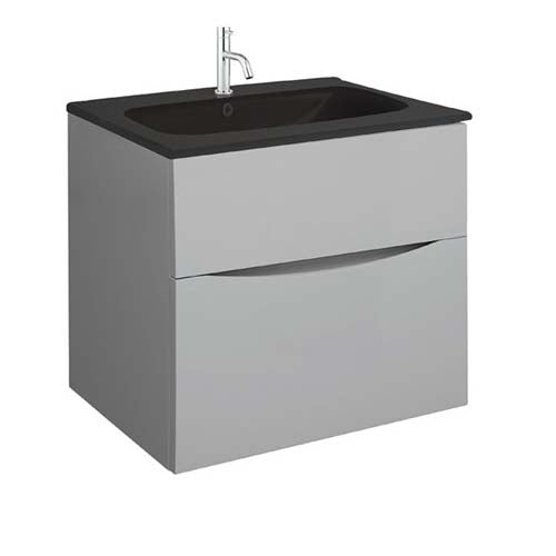 Crosswater Glide II 600 Unit with Midnight Black Glass Basin
