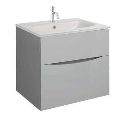 Crosswater Glide II 600 Unit with Ice White Glass Basin