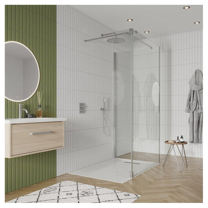 Crosswater Gallery 10 Glass Corner with Hinged Deflector