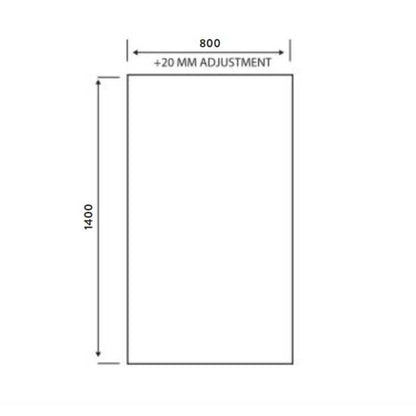 Luxe81 S6 Krittal Black Grid Bath Shower Screen