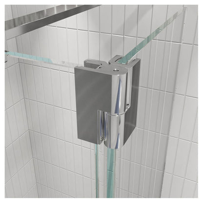 Crosswater Gallery 10 Corner with Hinged Deflector (T-Bracing Bar)