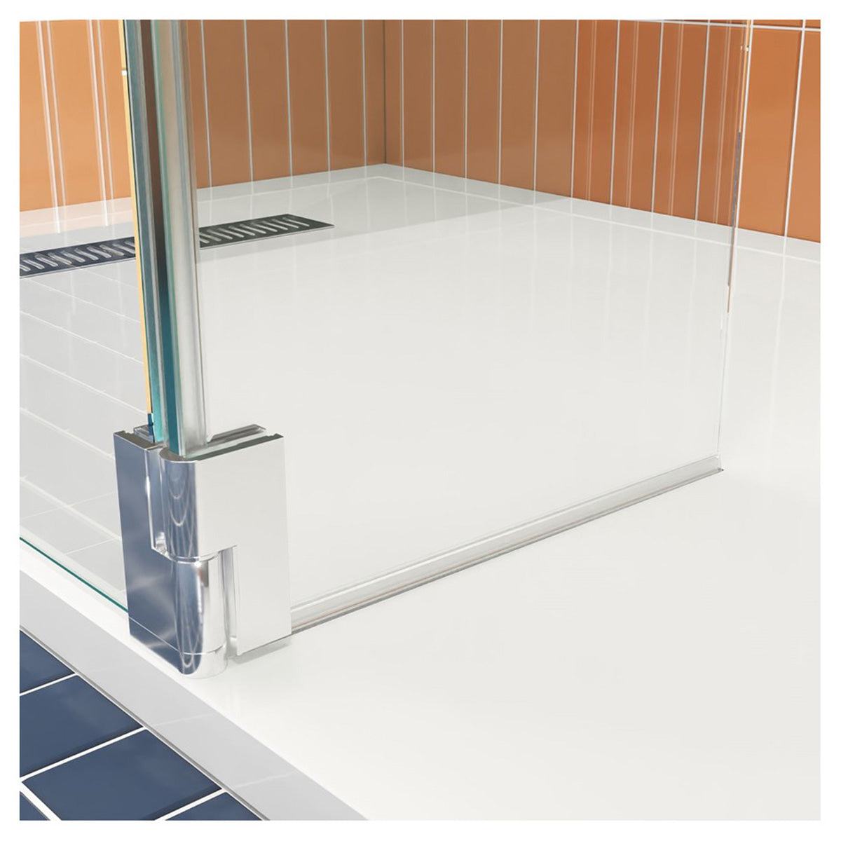 Crosswater Gallery 10 Corner with Hinged Deflector (T-Bracing Bar)