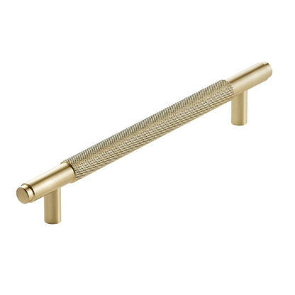 Luxe81 Knurled Brushed Brass 250mm Handle 192mm Centres