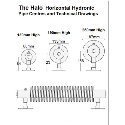 Halo Horizontal Hydronic - 190 x 1500