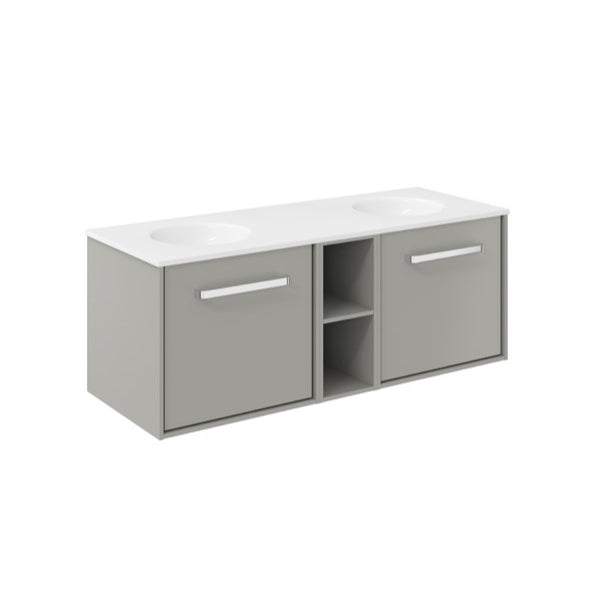 Crosswater Infinity 1200 Framed Unit with Double Basin