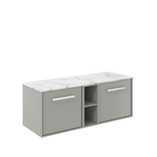 Crosswater Infinity 1200 Framed Unit with Carrara Marble Worktop