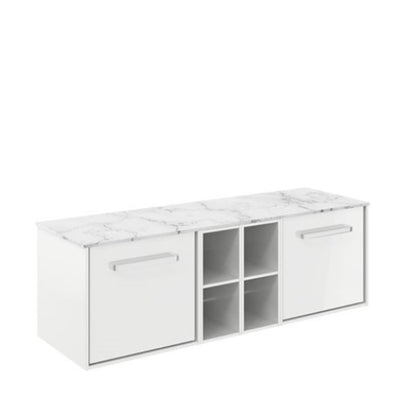 Crosswater Infinity 1400 Unit with Carrara Marble Worktop