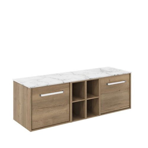 Crosswater Infinity 1400 Unit with Carrara Marble Worktop
