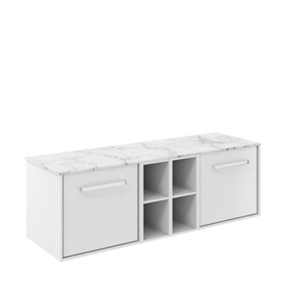 Crosswater Infinity 1400 Unit with Carrara Marble Worktop