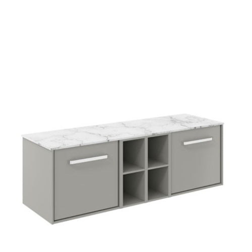 Crosswater Infinity 1400 Unit with Carrara Marble Worktop