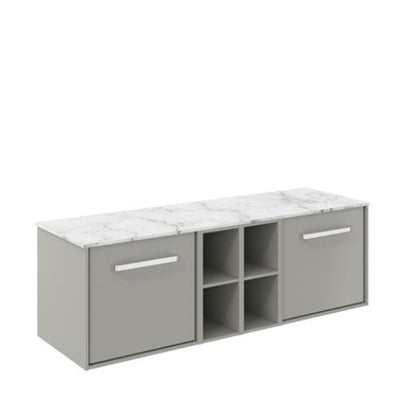 Crosswater Infinity 1400 Unit with Carrara Marble Worktop
