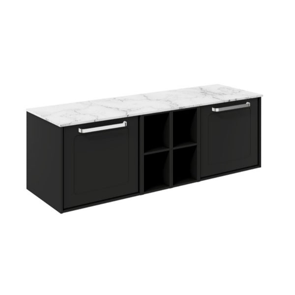Crosswater Infinity 1400 Framed Unit with Carrara Marble Worktop
