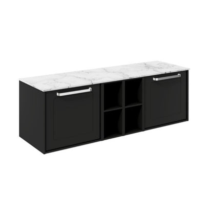 Crosswater Infinity 1400 Framed Unit with Carrara Marble Worktop