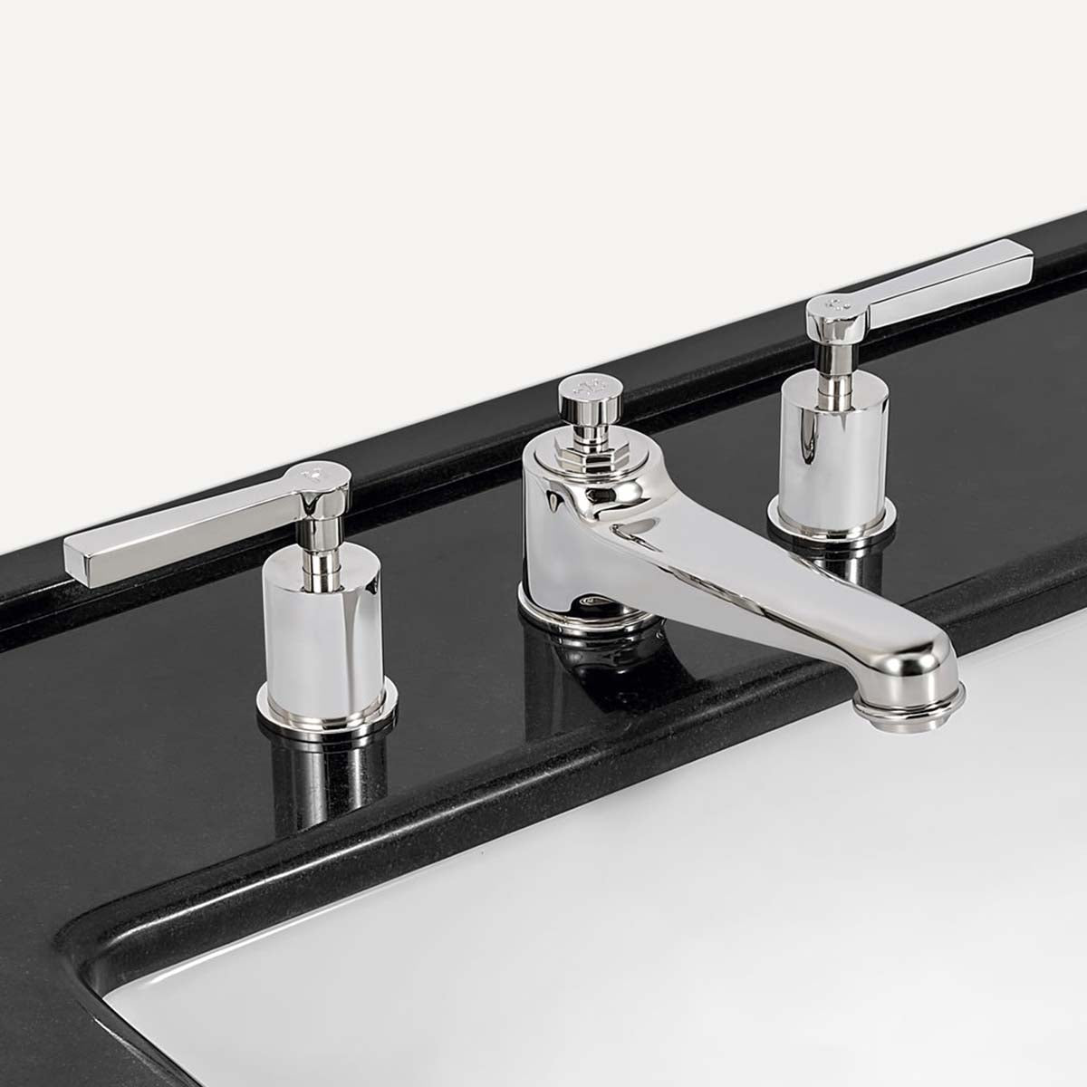 Lefroy Brooks Janey Mac basin mixer with levers & pop-up waste