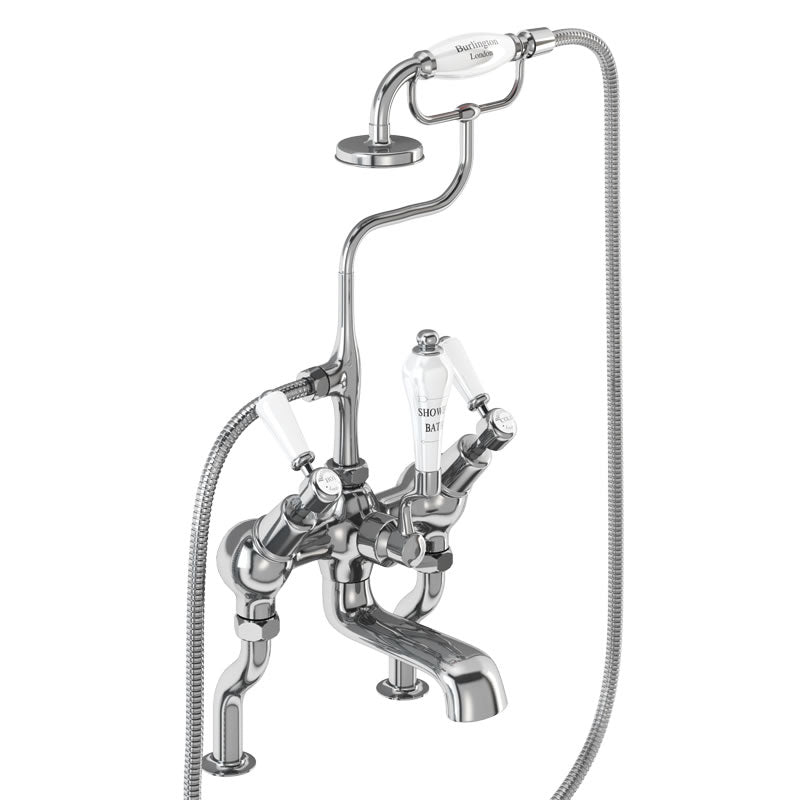 Burlington Kensington KE19 Angled Bath Shower Mixer Deck Mounted