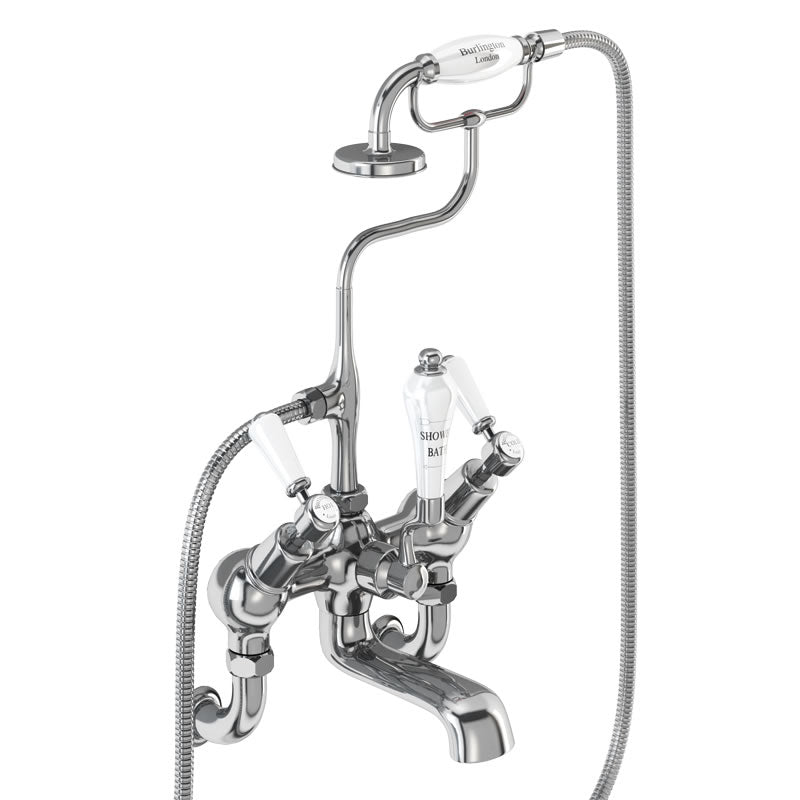 Burlington Kensington KE21 Angled Bath Shower Mixer Wall Mounted