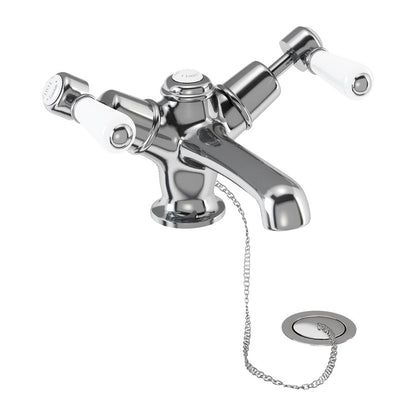 Burlington Kensington KE5 Basin Mixer with Plug & Chain Waste