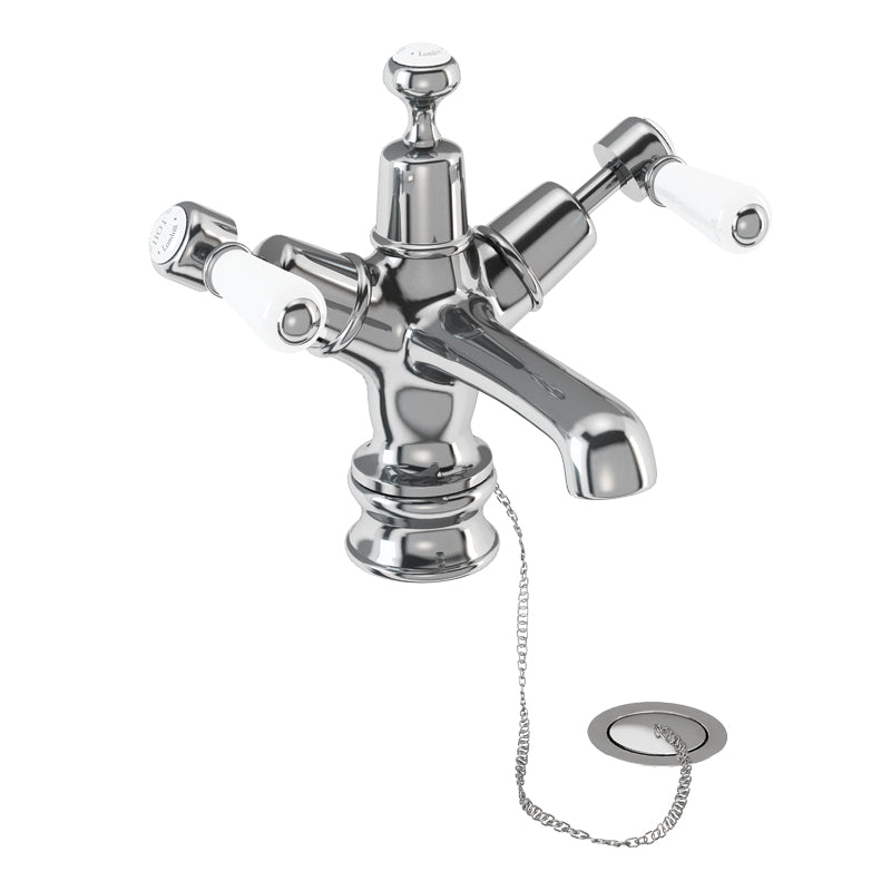 Burlington Kensington KER5 Regent Basin Mixer with Plug & Chain Waste