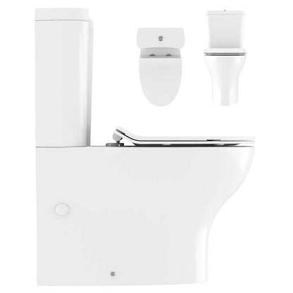Crosswater Kai KL6005CW Compact Gloss White Close Coupled WC With Cistern And Soft Close Seat