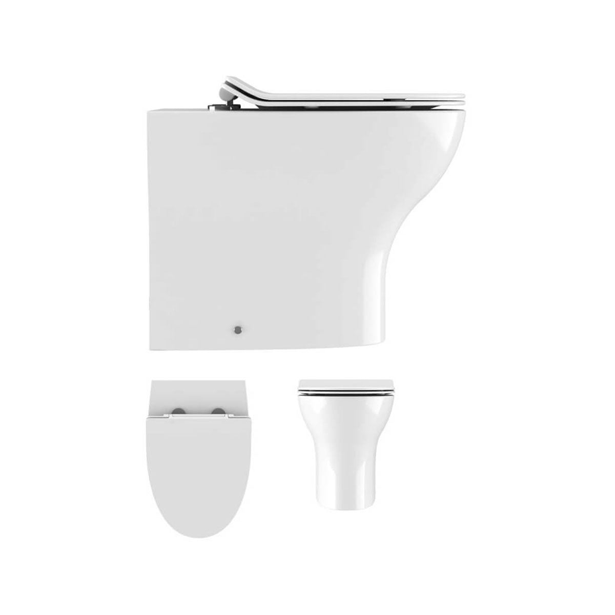 Crosswater KL6007CW Kai White Back To Wall WC Pan