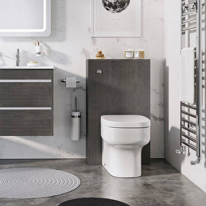 Crosswater Kai KL6307CW S back To Wall White Toilet With Soft Close Seat