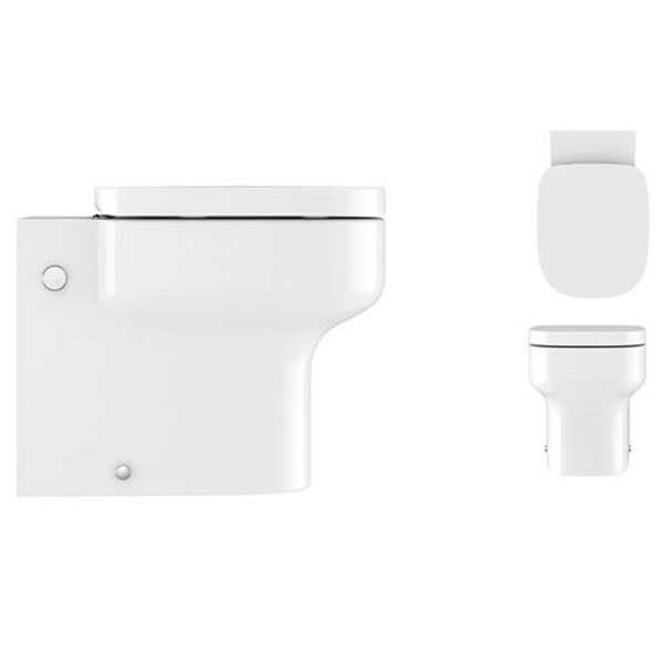 Crosswater Kai KL6307CW S back To Wall White Toilet With Soft Close Seat