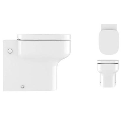 Crosswater Kai KL6307CW S back To Wall White Toilet With Soft Close Seat