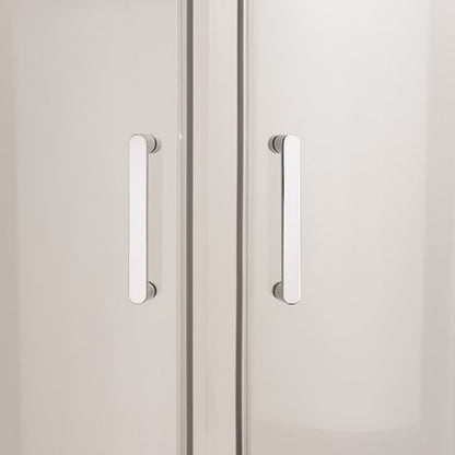 Crosswater Kai KLQDS0800 6 Quadrant Double Doors, Silver Finish