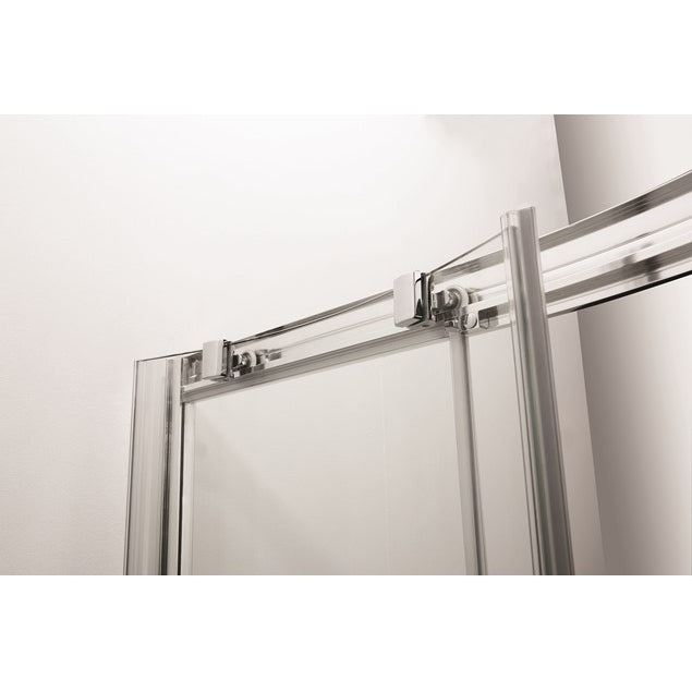 Crosswater Kai KLQDS0800 6 Quadrant Double Doors, Silver Finish
