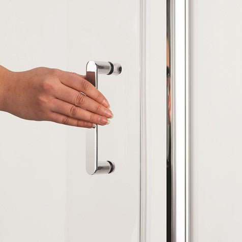 Crosswater Kai KLQSSC0800 6 Quadrant Single Door, Silver Finish